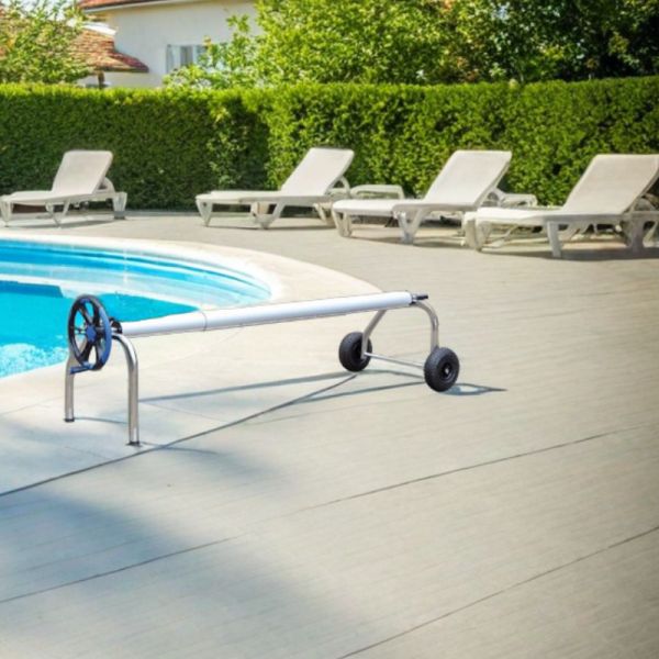Rullo Avvolgitore Telo Piscina ADVANTAGE per piscine interrate da 4,30 a 7,30 m di larghezza