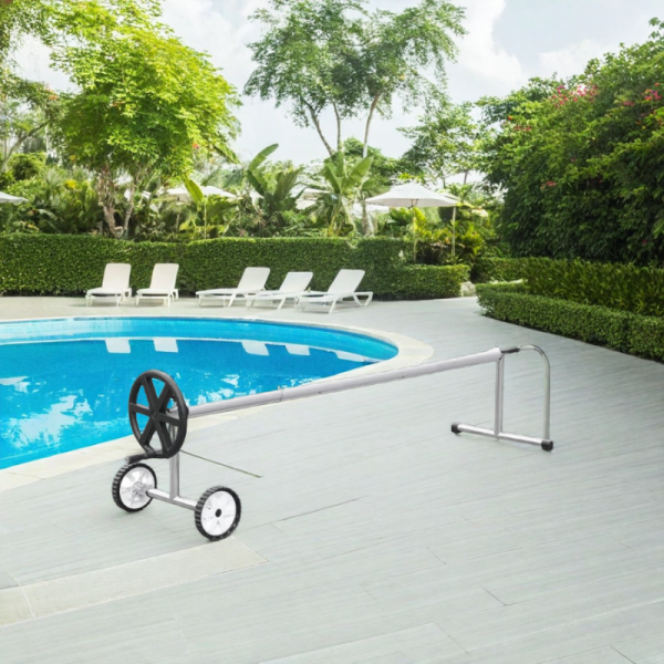 Rullo Avvolgitore Telo Piscina BASIC per piscine interrate da 4,90 a 6,00 m di larghezza