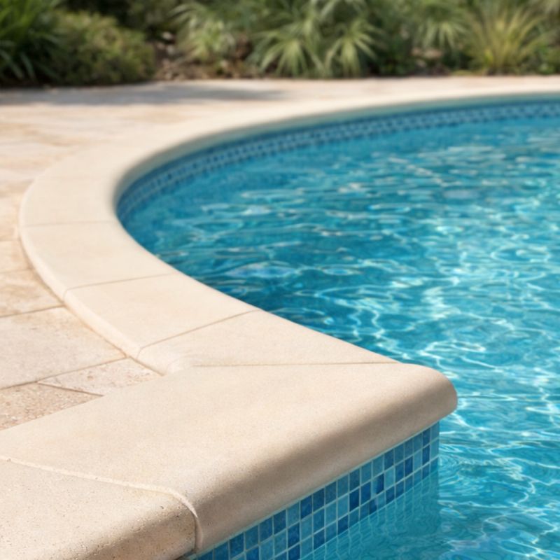 Bordo Piscina in Pietra Sagomato Rose by Nepo