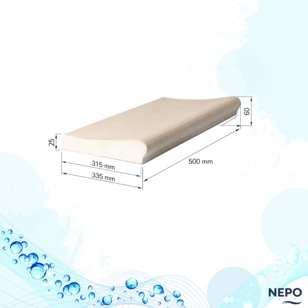 Bordo Piscina in pietra sagomato Rose by Nepo