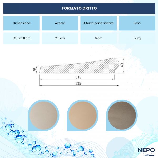 Bordo Piscina in pietra sagomato Rose by Nepo