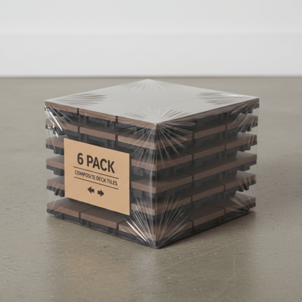 Mattonella da esterno 30 x 30 in wpc Confezione da 6 pezzi by Nepo