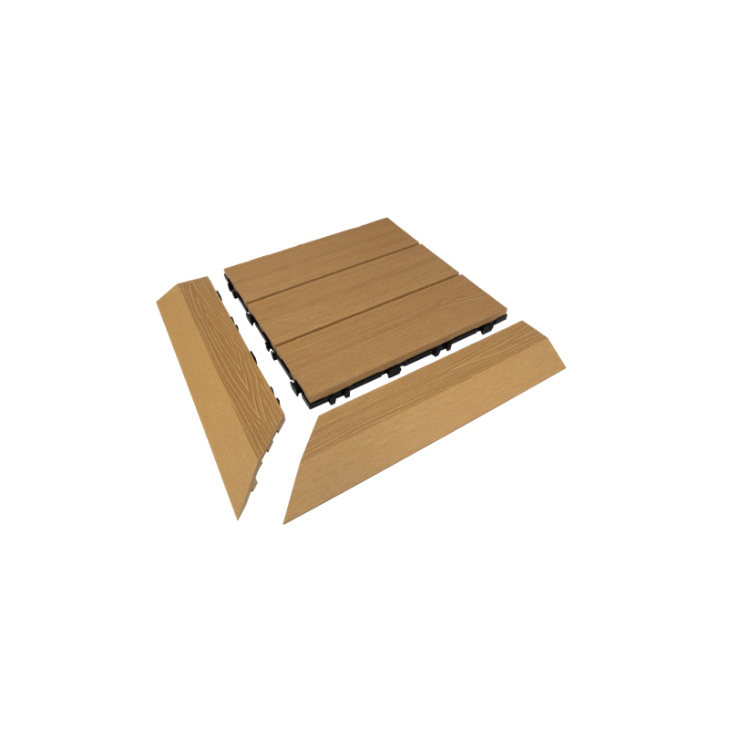 Mattonella da esterno 30 x 30 in wpc Confezione da 6 pezzi by Nepo