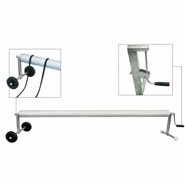 Rullo Avvolgitore Telo Piscina DELUXE Premium per piscine interrate da 7,50 m di larghezza