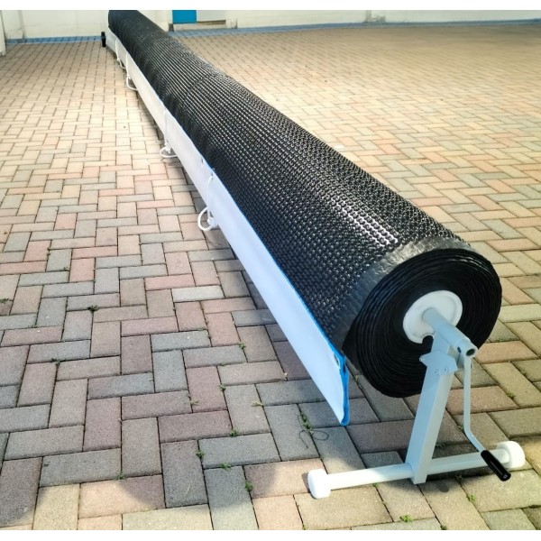 Rullo Avvolgitore Telo Piscina DELUXE Premium per piscine interrate da 7,50 m di larghezza