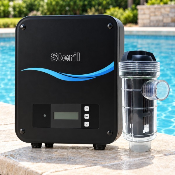 Impianto Elettrolisi Piscina STERIL S sterilizzatore a sale per piscine fino a 200 m³