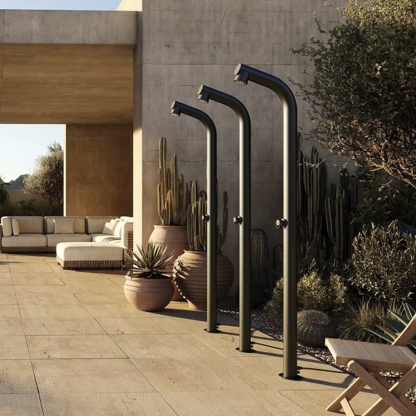 Doccia Solare NADI AMA Luxury Shower in Acciaio Inox Antracite – 15 Litri