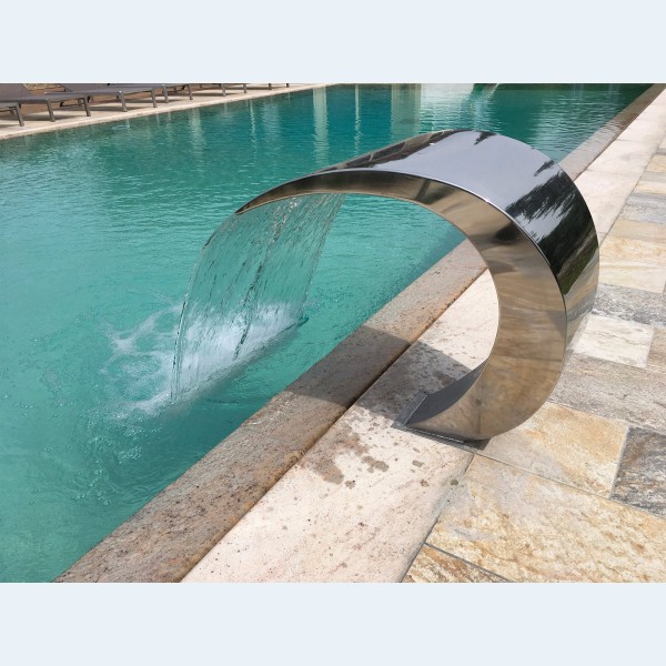 BALI la Cascata per piscina in acciaio inox AISI 316