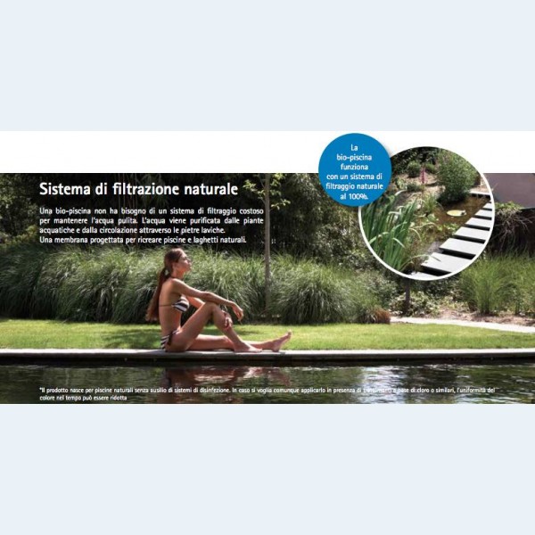 Liner Piscina ALKORPLAN NATURAL POOL BIO PISCINE in PVC-P 150/100 h 2,05x20 m - 41,00 m²