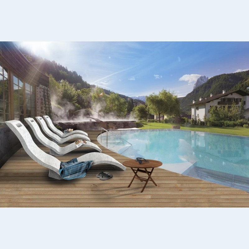 Lettino prendisole da giardino SERENDIPITY CHAISE in polietilene Lettino prendisole da giardino SERENDIPITY CHAISE in polietilene