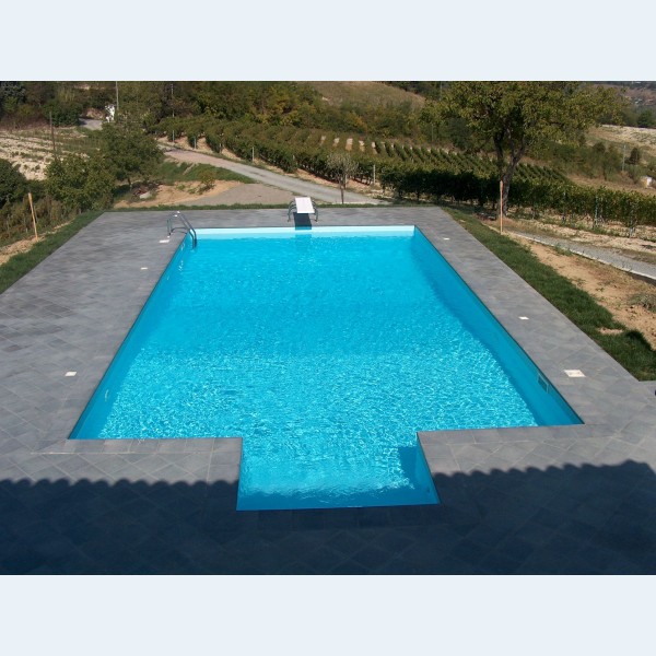 Piscina Interrata in Casseri Polistirolo NEPOBLOCK 6x3mt Scala Romana - Kit Completo