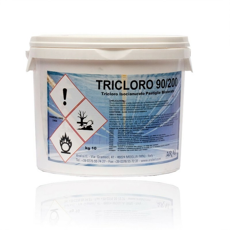 Tricloro Piscina in pastiglie blister da 200 gr. by ARAL