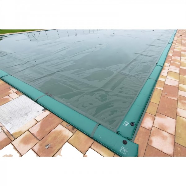 Copertura invernale Doppio Strato rinforzato 240 gr/m² con bretelle e salamotti per piscine Rettangolari