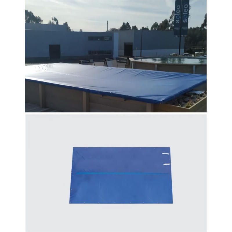 International Cover Copertura Invernale Per Piscina 5,30 X 2,30 M – PVC 650 G/m² Con Ancoraggi In Acciaio Inox E Elastici
