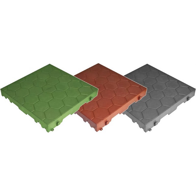 Mattonella Forata In Plastica 40x40 Cm - Verde, A Incastro, Per Pavimentazioni Esterni - Foto 9