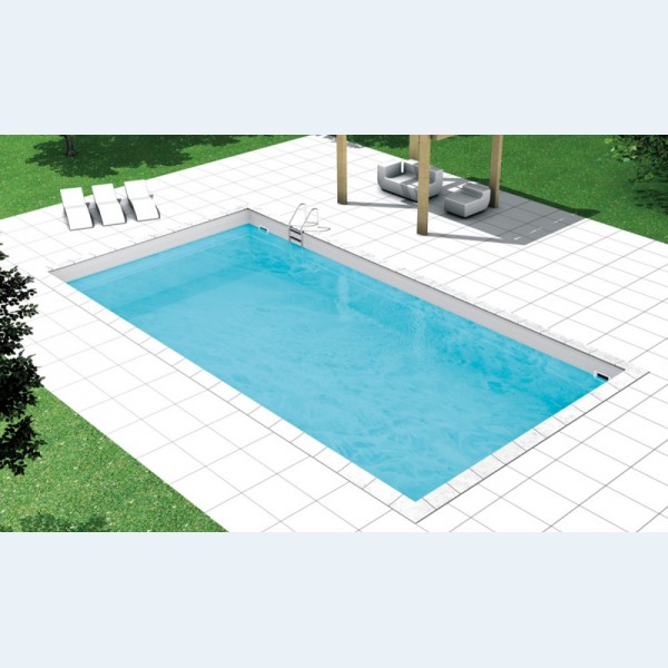 Piscina Interrata Rettangolare in Pannelli d'acciaio MAGNELIS® NEPOSTEEL 10x5 m - Kit Completo