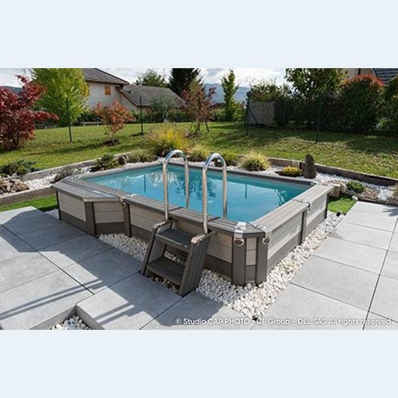 Piscina Fuori Terra Su Terrazzamento Con Pedane Rivestite In Wpc. | Homify - Foto 10