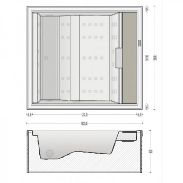 Dimensioni Mini Piscina Idromassaggio SPA YUI