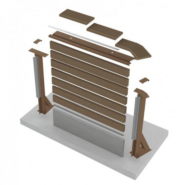 Montaggio Piscina Seminterrata effetto legno in pietra ricostruita rettangolare NATURALIS 4,67 x 3,24