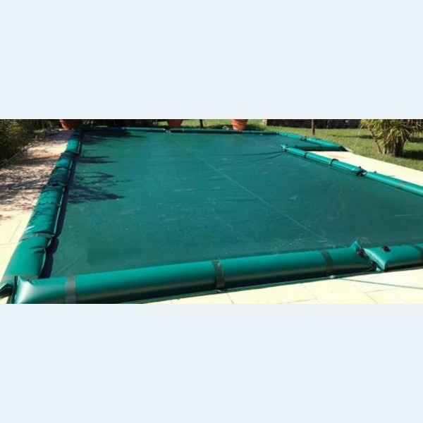 Telo per Copertura Piscina Invernale Doppio Strato rinforzato 240 gr/m² con bretelle e salamotti per piscine Rettangolari