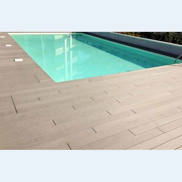 Pavimento Piscina Legno Composito WPC DECKING LIGHT  2,3 x 14,6 x 200 cm