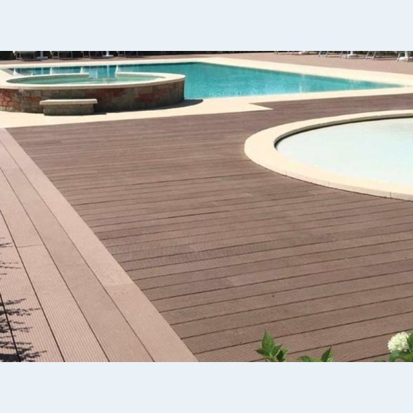 Pavimento Piscina Legno Composito WPC DECKING LIGHT  2,3 x 14,6 x 200 cm