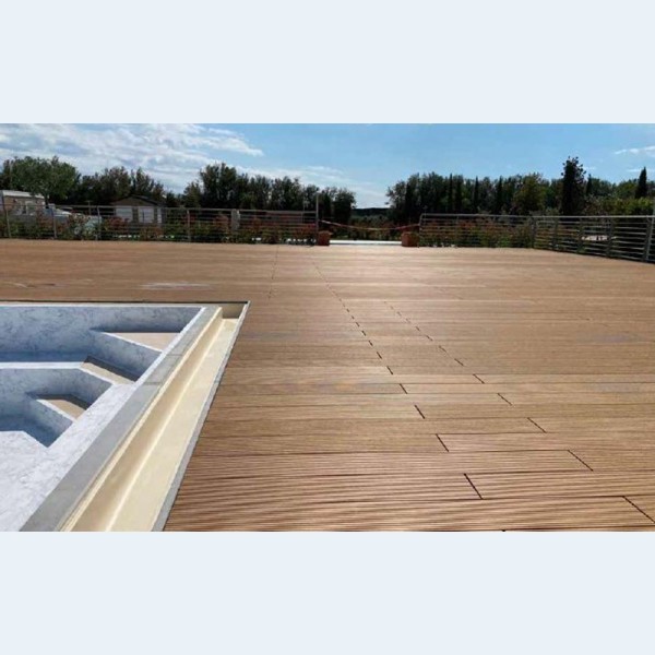 Pavimento Piscina Legno Composito WPC DECKING LIGHT  2,3 x 14,6 x 200 cm