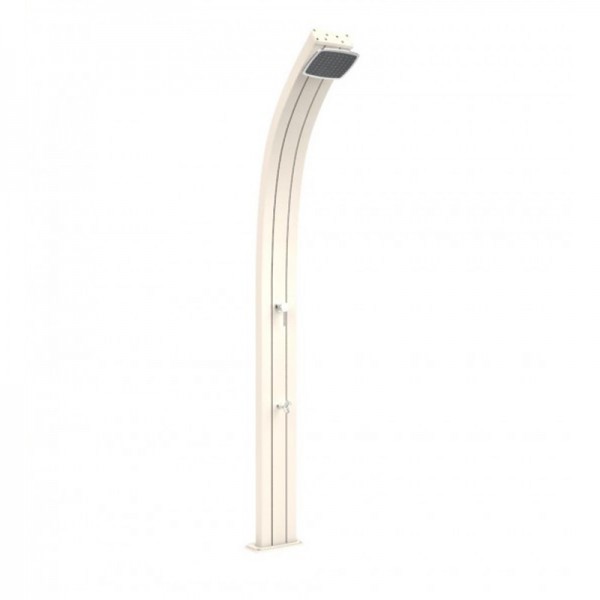 Doccia Solare per Giardino SPRING CURVA 30 LITRI in alluminio con lavapiedi