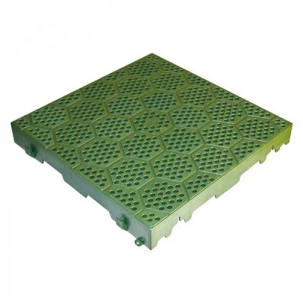 Piastrelle in PVC ad incastro con motivo esagonale 40x40 cm - verde