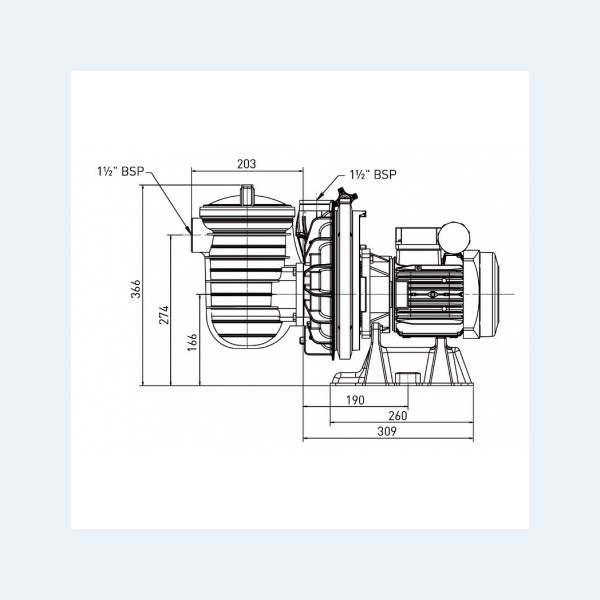Schema Pompa per Piscina filtrazione STA-RITE Serie 5p2r Standard - da 0.50 a 1.50 HP