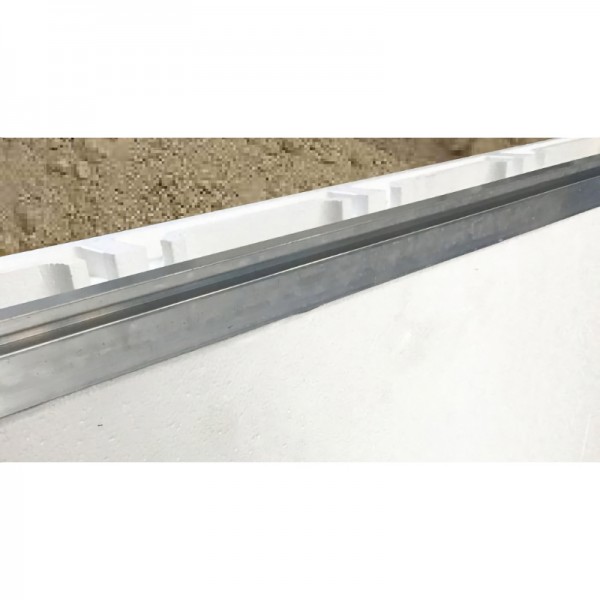 Profilo alluminio per fissaggio liner piscina e membrane armate PVC