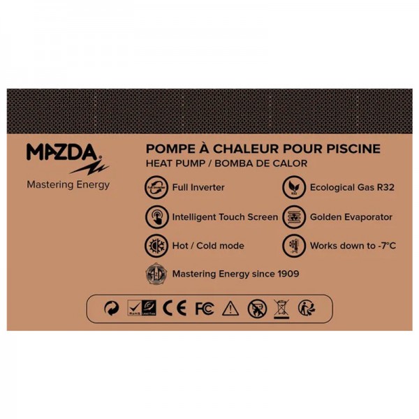 Caratteristiche Pompa di calore per piscina MAZDA serie MS Inverter