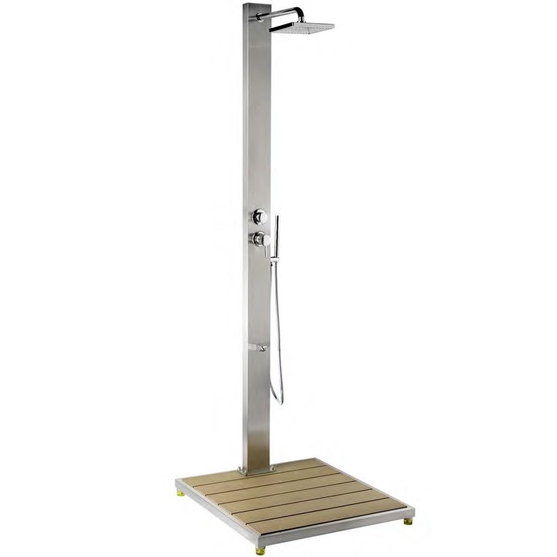 Doccia Classica Arkema Funny Yin In Polietilene HD - Doppio Ingresso Acqua Calda/Fredda Con Miscelatore T105, Colore Antracite
