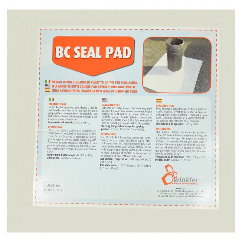 Quadrato adesivo a freddo BC SEAL PAD by Winkler Quadrato adesivo a freddo BC SEAL PAD by Winkler