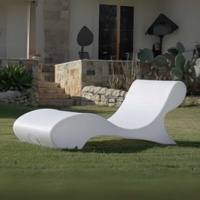 Lettino Da Piscina Relax Con Scarico – Sedia A Spiaggia Per Piscine Con Fino A 22,9 Cm D'Acqua – Resistente A Cloro E Intemperie, Bianco