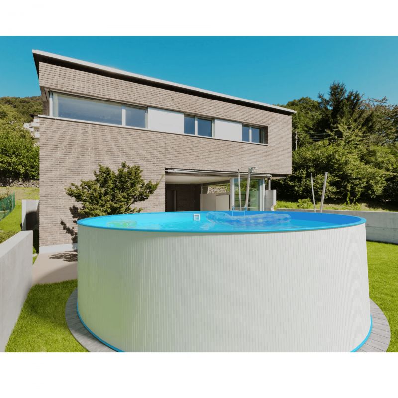 Rete di copertura rotonda per piscine fuori terra, copertura invernale in rete con 12 grandi clip