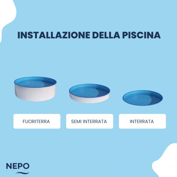 Piscina Fuori Terra Acciaio NEPOEASY Kit Completo a forma di otto