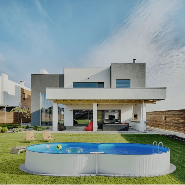 Piscina Fuori Terra Acciaio NEPOEASY Kit Completo a forma di otto