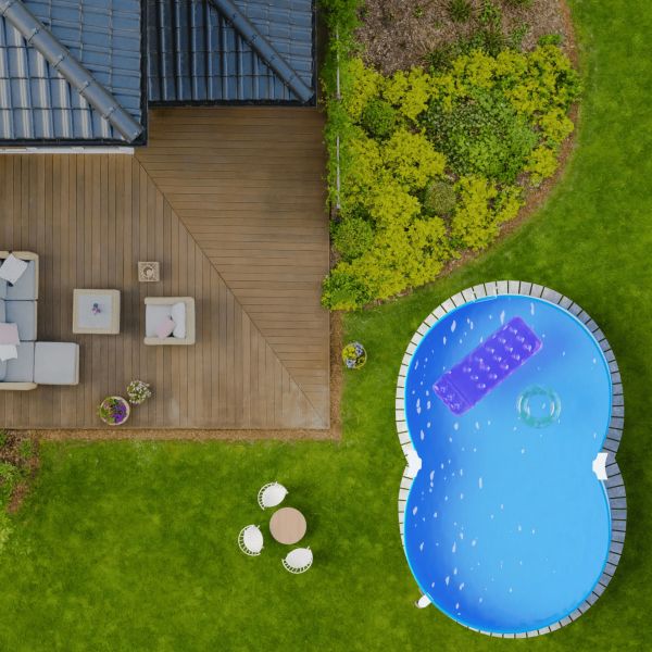 Piscina Fuori Terra Acciaio NEPOEASY Kit Completo a forma di otto