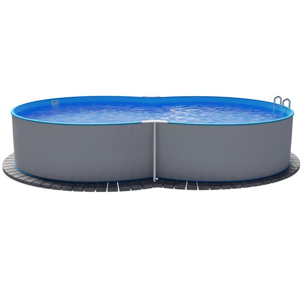 Piscina Fuori Terra Acciaio NEPOEASY Kit Completo a forma di otto