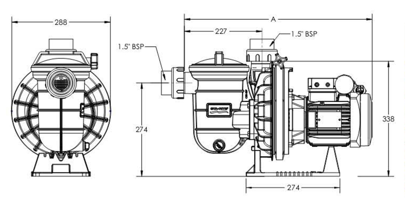 Schema Pompa per Piscina filtrazione STA-RITE Serie 5p2r Standard