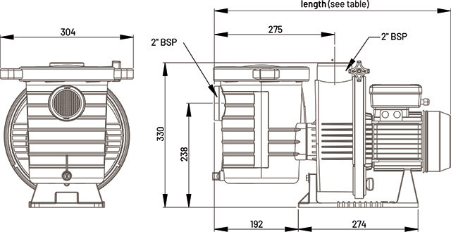 Schema Pompa per Piscina filtrazione STA-RITE Serie 5p2r Standard